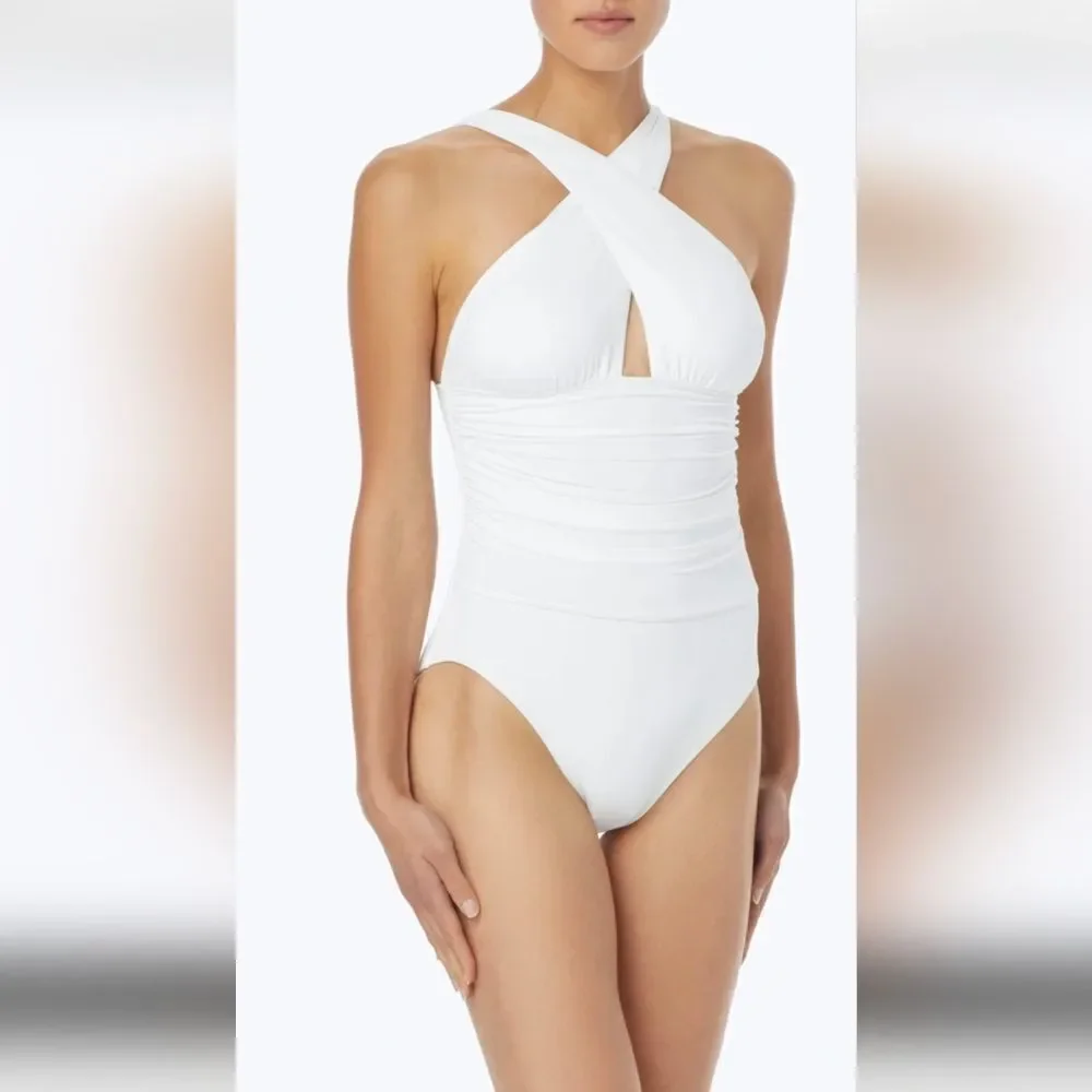 Michael Kors Convertible One Piece Swimsuit  NWOT Size 10 White
